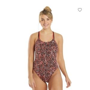 NEW Nike Women's HydraStrong Pixel Party Spider Back One Piece Swimsuit